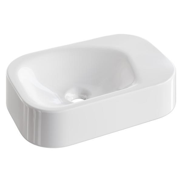 Раковина накладная Boheme COLIBRI Corian 480*320*100 White Glossy 902-W