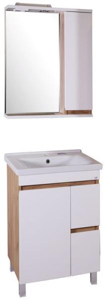 Тумба ASB-Mebel Марко 60-2.1 напольная белый/дуб золотой