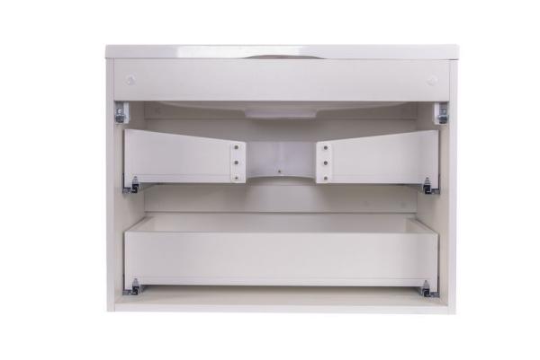 Тумба под раковину Style line El Fante подвесная Бергамо мини 70 (2 ящ.) Люкс антискрейтч белый, PLUS