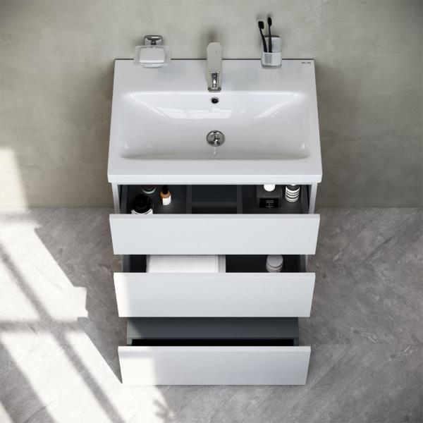 Тумба под раковину напольная AM.PM Gem S M91FSX0602WG белый глянец