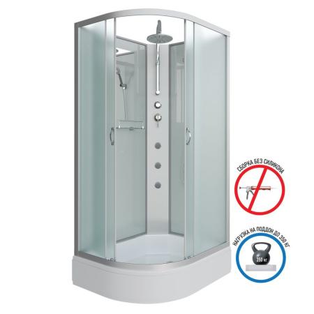 Душевая кабина Niagara NG-33094-14RBKTG 1000х900х2100-2400 средний поддон  26см стекло матовое