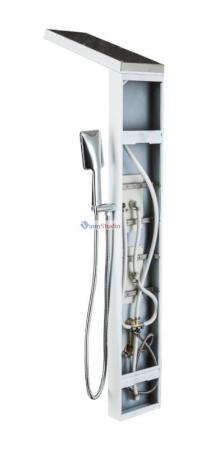 Душевая панель Frap F24005-8 белый хром для ванны