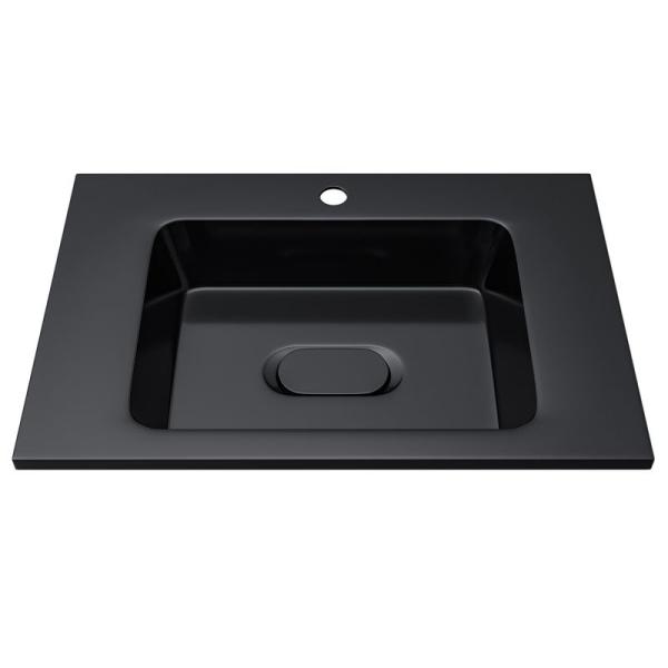 Раковина для ванной Uperwood Modul 65 см, черная глянцевая