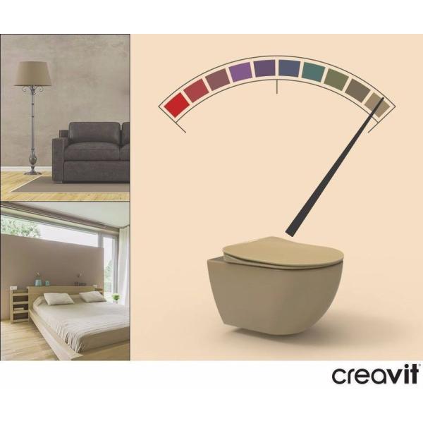 Унитаз CREAVIT FREE подвесной с биде CAPPUCINO FE320-00CM00E-0000 (сиденье отдельно)