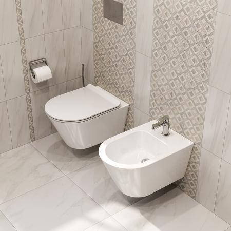 Унитаз Plaza Modern/Плаза Модерн подвесной безободковый, белый глянцевый