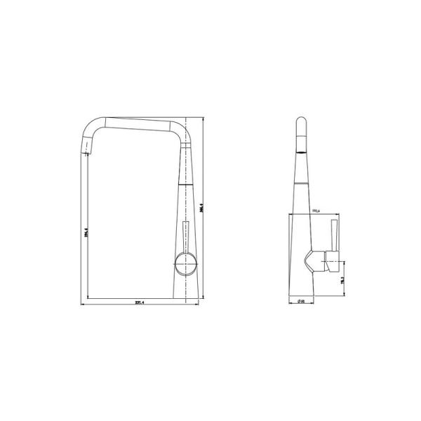 Смеситель Bien BE15034601 для кухни никель