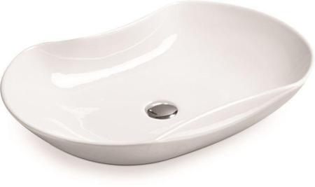 Раковина SantiLine SL-1030 67x34 на столешницу керамическая Белый