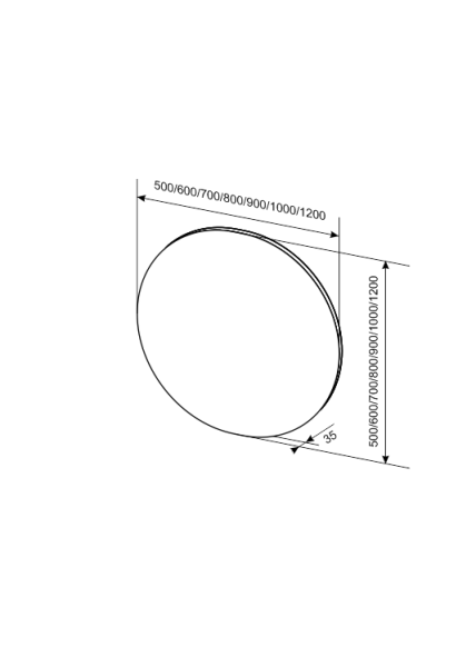 Зеркало Sanvit СИРИУС 100х100 см LED