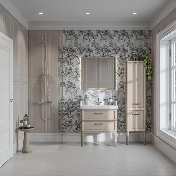 Kerama Marazzi Pompei Тумба подвесная 80см, с 2 ящиками, цвет: камео бежевый глянцевый