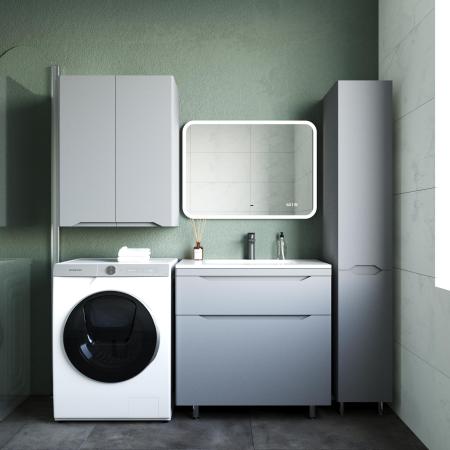 Тумба напольная Style Line Марелла 80 (2 ящ.) Люкс антискрейтч серый, PLUS