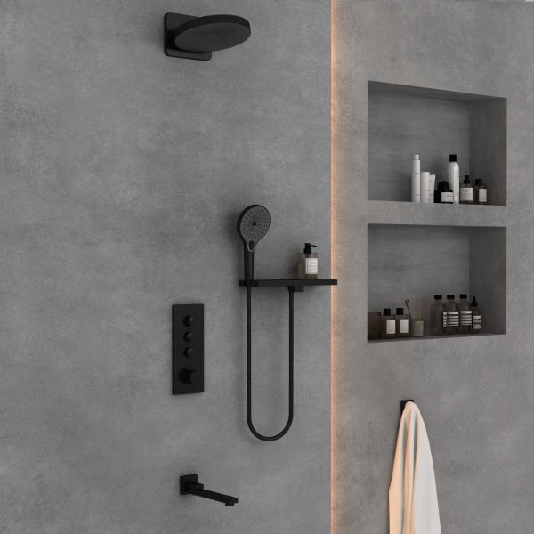 Душевой комплект Vincea Inspire VSFW-433TI1RMB встраиваемый, черный