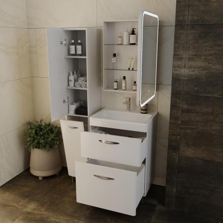 Зеркало Style Line-шкаф Каре 50*80 левое с подсветкой, сенсор на зеркале