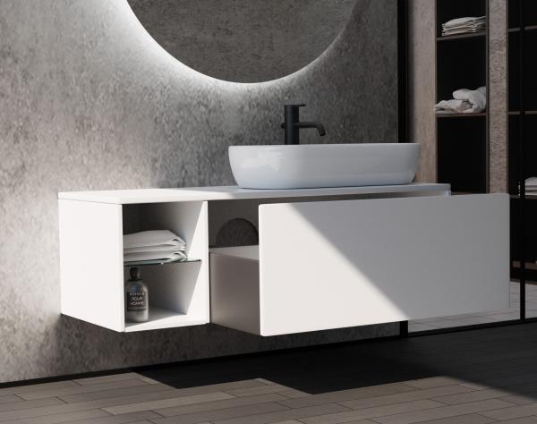 Тумба SANVIT Оскар 100 подвесная Белый без раковины