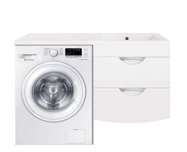 Тумба под раковину Style Line Elfante Жасмин 2 60 (2 ящ.), белая, PLUS, подвесная