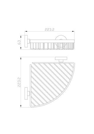 Полка для ванной угловая WONZON & WOGHAND EASY, Хром (WW-8144)