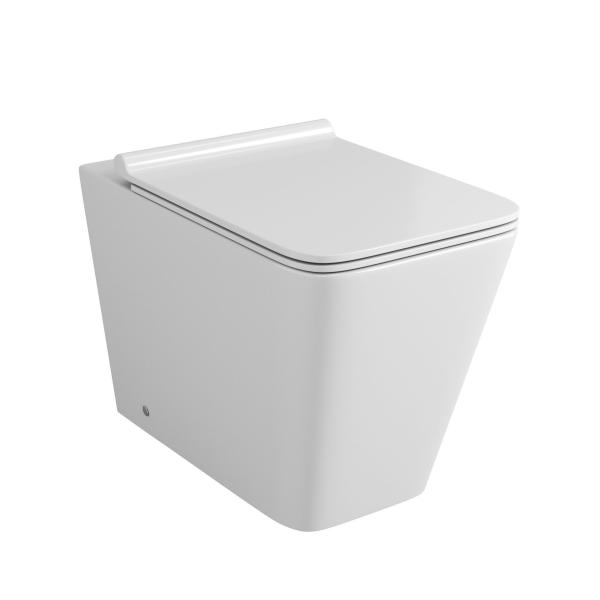 Унитаз Grossman GR-PR4414S (600*355*410) приставной безободковый с тонкой крышкой, белый