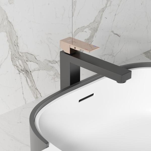 Смеситель NT BAGNO NT9001HBG ADIGO HBG для раковины черный матовый