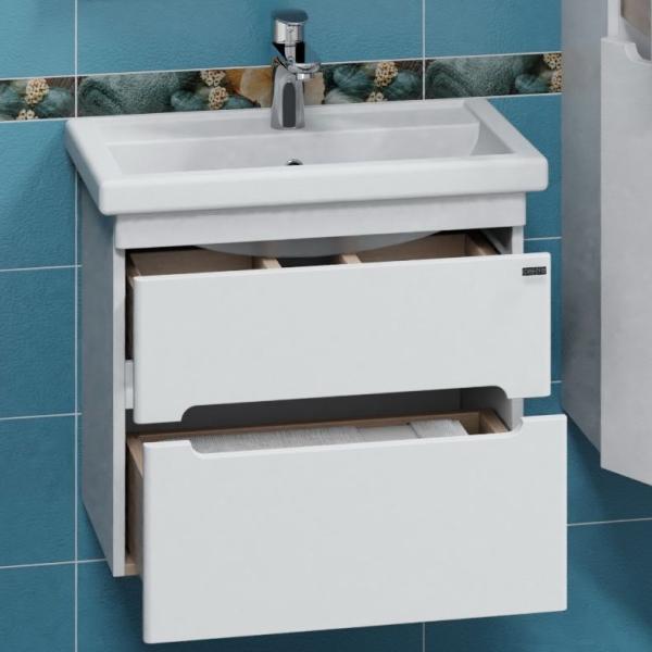 Тумба под раковину СаНта Лондон-60  2 ящ, подвес. (ум. Фостер 60)