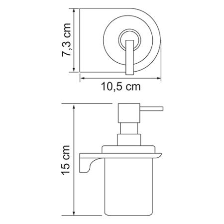 Дозатор для жидкого мыла Wasserkraft Kammel K-8399 стеклянный, 170 ml