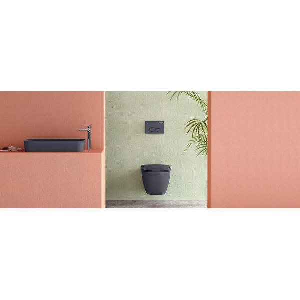 Унитаз CREAVIT FREE подвесной с биде антрацит FE320-00AM00E-0000 (сиденье отдельно)