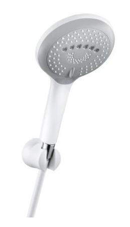 Душевой гарнитур Kludi Freshline 3S 6795091-00 для ванны, держатель круглый, цвет белый