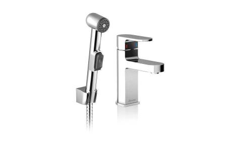 Смеситель для умывальника Ravak Chrome CR 112.00 с гигиеническим душем X070092
