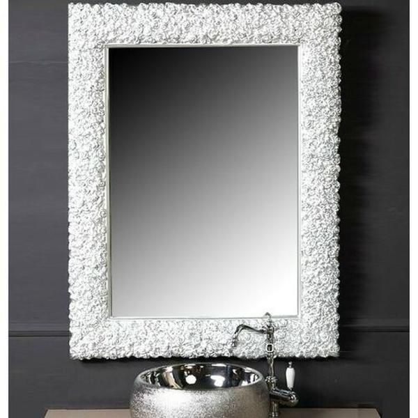 Зеркало Boheme Rose прямоугольное 85х110 549, белое без подсветки