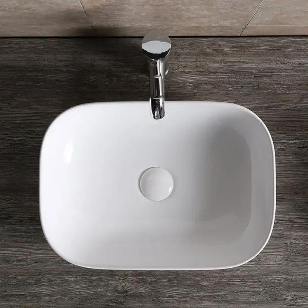 Раковина Cerutti SPA CR0078 накладная, белая, прямоугольная 505х400х140