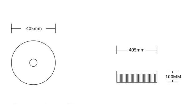 Раковина Cerutti SPA CR8010 накладная, белая, круглая 405х405х100