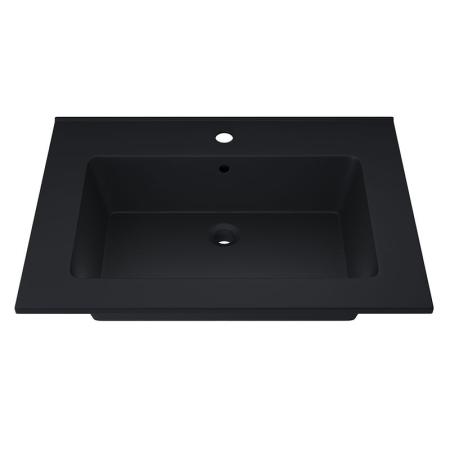Раковина кварцевая Uperwood Parma Quartz 65 см, черная матовая, уголь