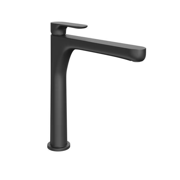 Смеситель для раковины Kerama Marazzi OLE ОЛЕ 69415KM.01.093 однорычажный высокий без донного клапана, матовый черный
