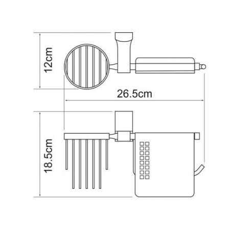Держатель туалетной бумаги Wasserkraft Leine K-5059WHITE и освежителя