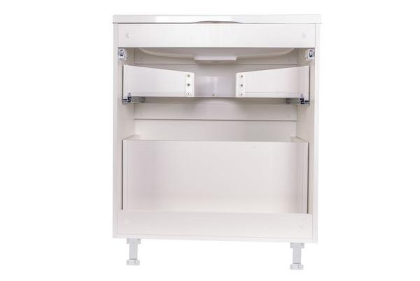 Тумба под раковину Style line El Fante напольная Бергамо мини 70 (2 ящ.) Люкс антискрейтч белый, PLUS