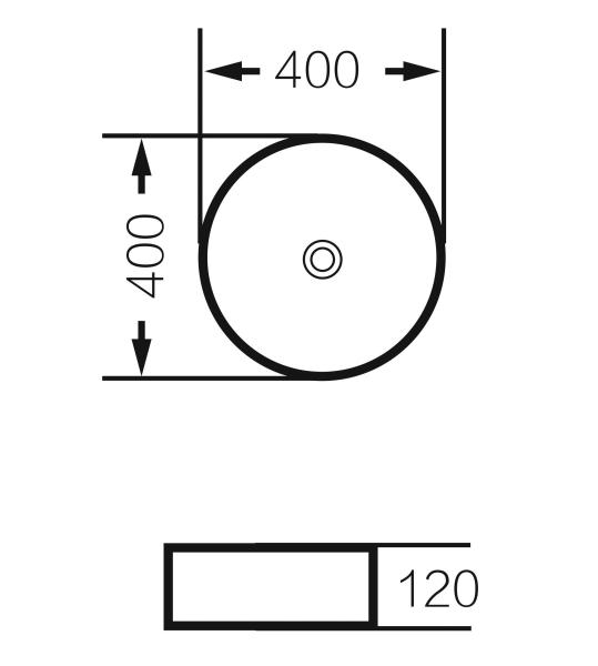 Раковина Grossman GR-3013BEM (400*400*120) бежевая матовая