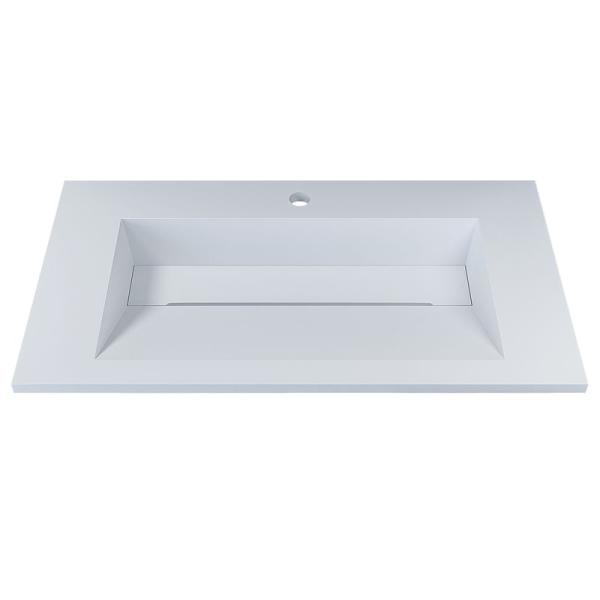 Раковина для ванной полувстраиваемая Uperwood Next Premium 70 см, прямоугольная, белая