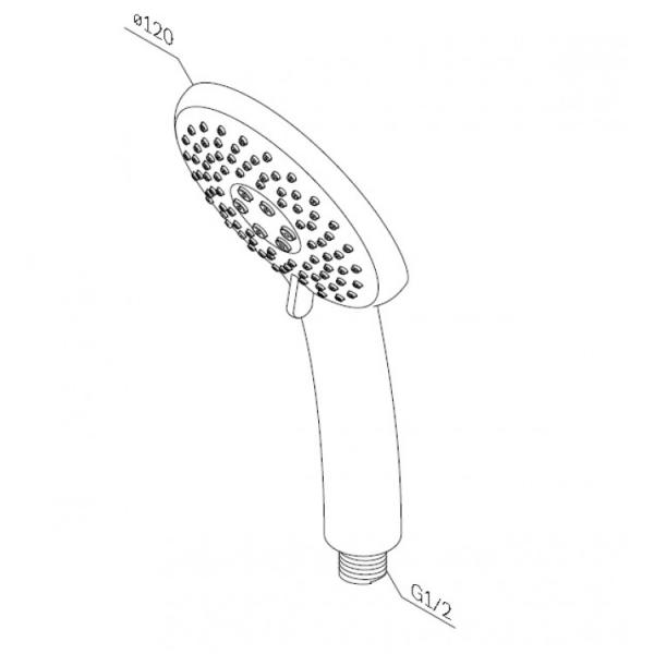 Ручной душ Am.Pm Like F0280000 хром