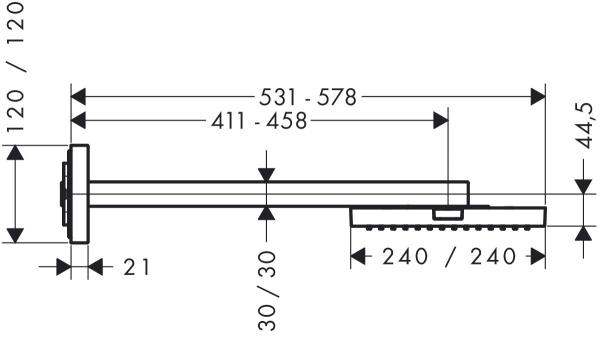 Axor ShowerCollection 10925000 Верхний душ 24x24 держатель