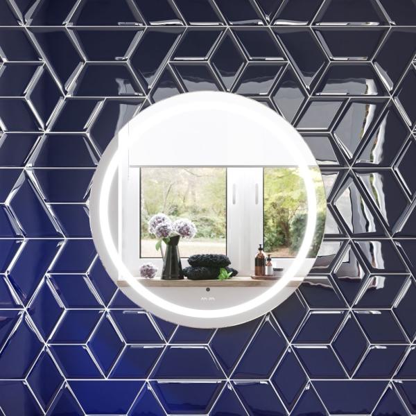 Зеркало AM.PM X-Joy 65 см Led-подсветка, ИК- сенсором, круглое, M85AMOX0651WG серебристый