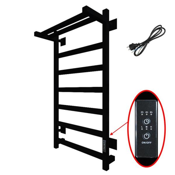 Полотенцесушитель Тругор Пэк сп 20 кв П 80х50 черный ВГП электрический