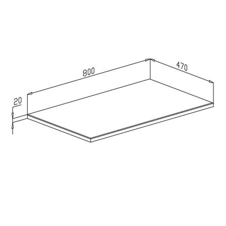 Столешница ASB-Woodline Оливия массив 800*470*20