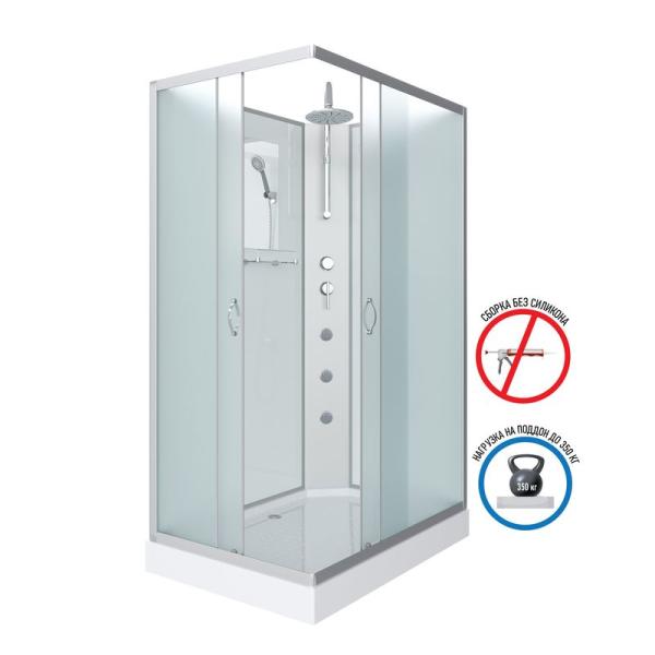 Душевая кабина Niagara NG-43295-14QBKTG 1200х900х2100-2400 низкий поддон 13см стекло матовое