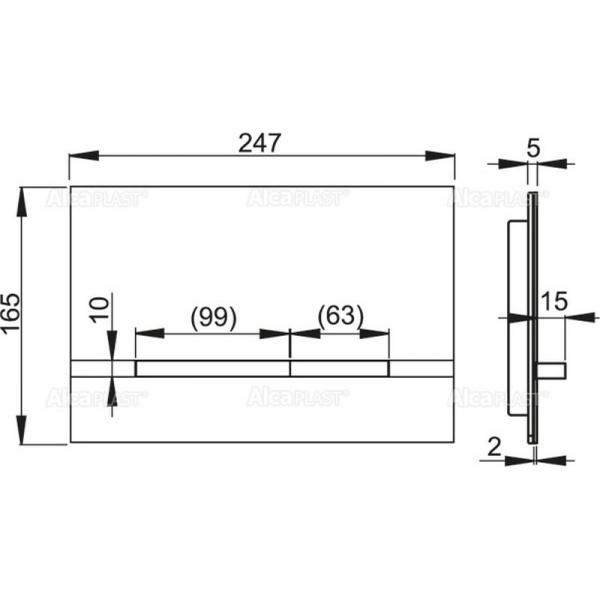 Кнопки смыва AlcaPlast FLAT INOX STRIPE мат/глянец