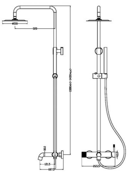 Душевая система Boheme Uno MattWhite 468-MW