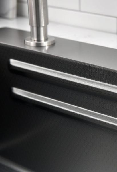 Мойка кухонная Esbano CASCADE-2 750х450х220 оружейная сталь PVD покрытие