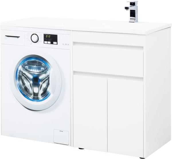 Тумба под раковину Aquanet Токио 58 белый (напольная, 1 ящик, 2 дверцы)