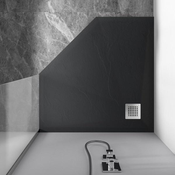 Поддон для душа Vincea из искусственного камня VST-4SP1010A, 1000*1000*25, антрацит