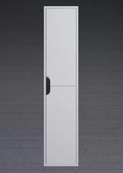 Шкаф-пенал для ванной Uperwood Modul, подвесной, с дверцами, матовый, белый/графит