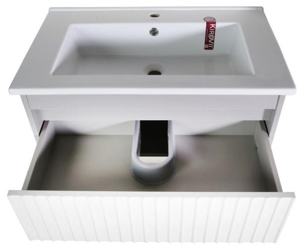 Тумба ASB-Mebel Мирано 85 Слоновая кость/Шиншилла серая напольная