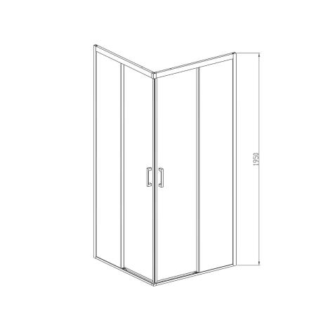 Душевой уголок Vincea Soft VSS-3SO900CL, 900*900, хром, стекло прозрачное