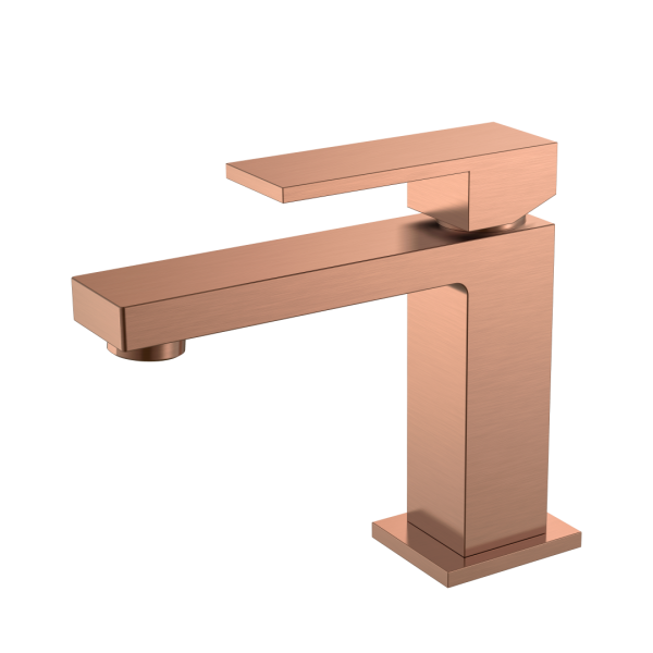 Cмеситель для умывальника Boheme Qubic Copper Brushed 471-CB